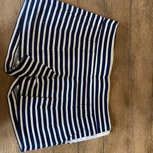 Riviera style stripe JCrew Bermuda shorts
